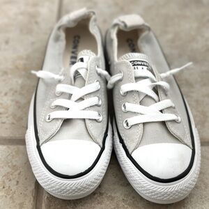 NEW Converse Chuck Taylor All Star Canvas Gray Slip On Shoes Women’s Size 5.5